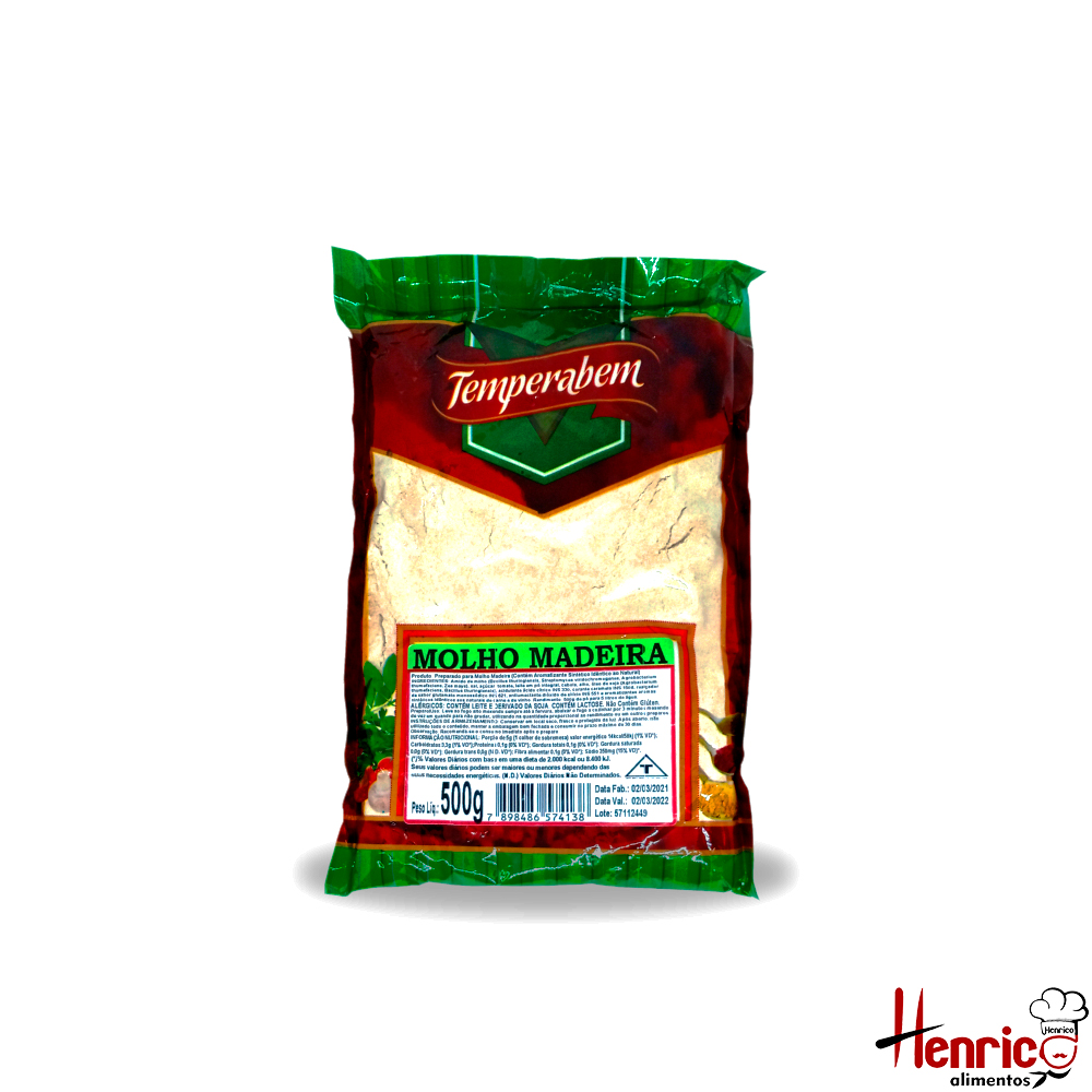 Molho Madeira 500g Temperabem
