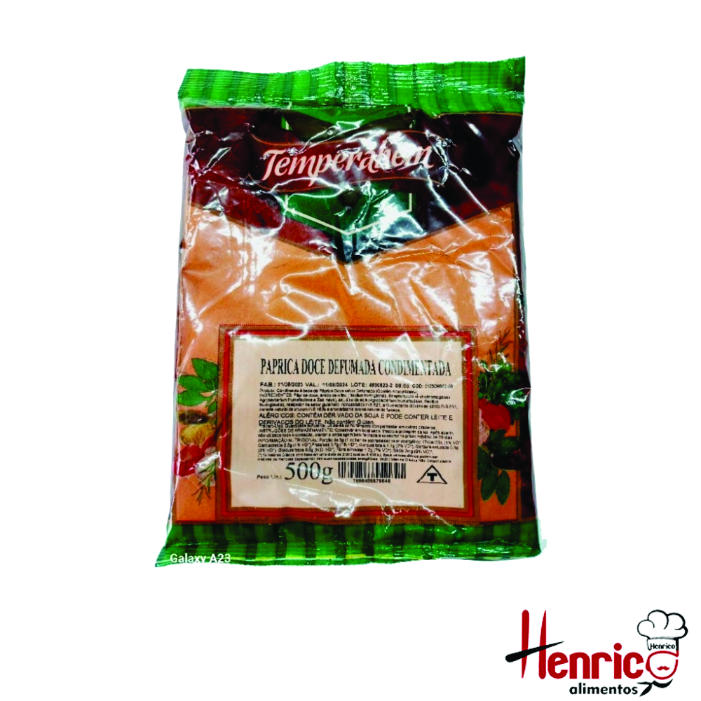 Páprica Doce Defumada Cond. 500g Temperabem